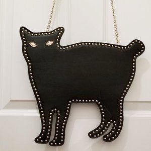 Vintage Black Cat Cross Body Bag